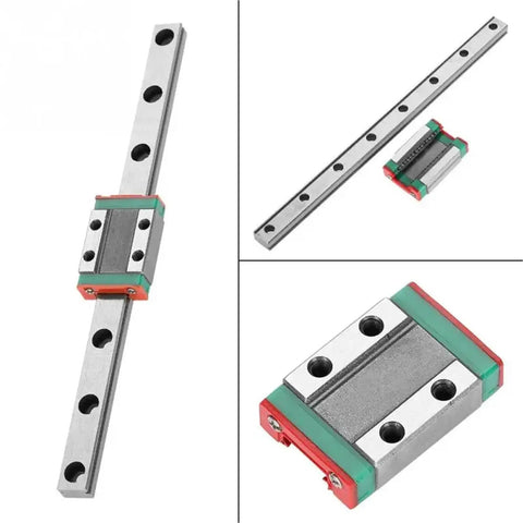 Slick Compact Miniature Linear Rail Guide With Slide Block For 3D Printers And CNC Machines 260mm Travel, metal rail