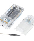 Top Notch Transparent Battery Case For Motorola Two Way Radios Featuring Type C Fast Charging with included screwdriver.