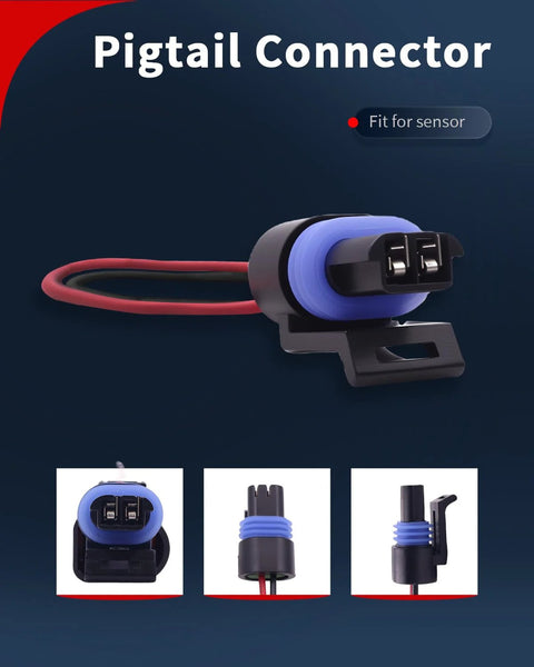 VEHICODE engine coolant temperature sensor (ECT) with blue boot and two-pin connector