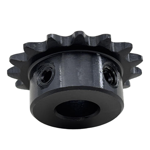 Roller Chain Sprocket Type B 15 Teeth 10mm Bore Hardened Carbon Steel Anti Rust Drive Sprocket For ANSI 25 Chain.