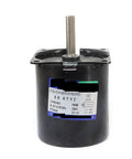 Heavy Duty High Torque AC Gear Motor 28W 220V Industrial Workhorse Reducer With 7mm Eccentric Shaft shown from front with a stainless steel shaft.