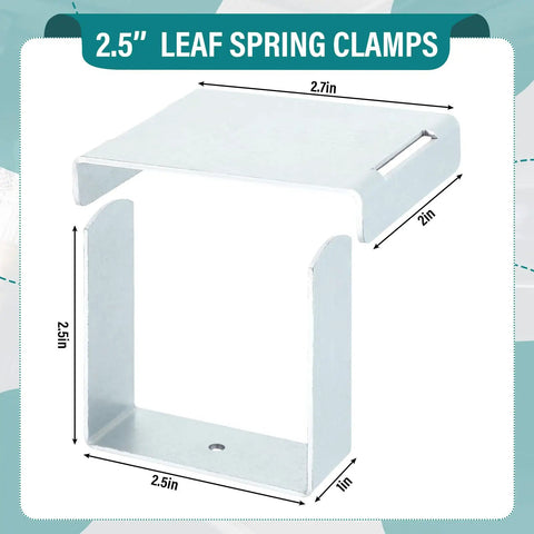 2.5 inch leaf spring clamp from 4 Pack Leaf Spring Clamp Kit For Trucks And Campers Up To 2.5 Inches Wide Locking Clips With Caps