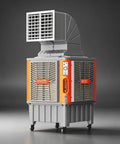 Heavy Duty Commercial Portable Evaporative Swamp Cooler With Beast Mode Cooling Power For Warehouses Workshops And Patios Mobile Water Mist Fan.
