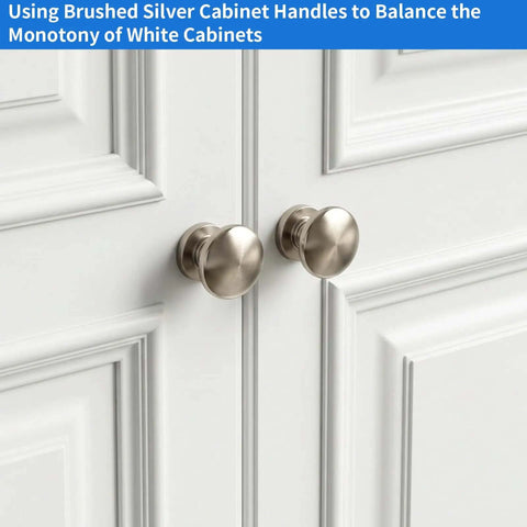 Ten Pack Silver Round Cabinet Knobs One And A Quarter Inch Solid Aluminum Drawer Knobs For Cabinets Dressers Cupboards And Bathrooms
