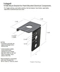 Panel Mount Bracket For Electrical Components Like Push Button Breaker Toggle Switch Led Indicator Fuse Holder And More Built From Marine Grade 5052 Aluminum Black Anodized For Easy Surface Mounting, 1-1/2 in
