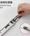 Adjusting Beefed-Up 16 Inch Drawer Slide Rails With Thickened Ball Bearing Three-Track Layout, Color 4515 Black