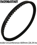 669-18-30 CVT Drive Belt for GY6 49cc 50cc Scooters, 669mm circumference, black neoprene and aramid fiber material
