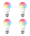 Smart WiFi LED Light Bulb A19 Millions Of Colors And Tunable White 2700K To 6500K Dimmable 90 Plus CRI Works With Alexa Google Home Siri Shortcuts No Hub Needed 4 Pack