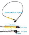 Gold One Eighth Inch Flex Shaft Adapter For Rotary Tools Pro Grade Flexible Shaft Attachment dimensions shown