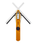 Pro Grade MiteriX Angle Aluminum Wood Duplicator For Precise Miter Saw Angles, orange tool with adjustable aluminum arms