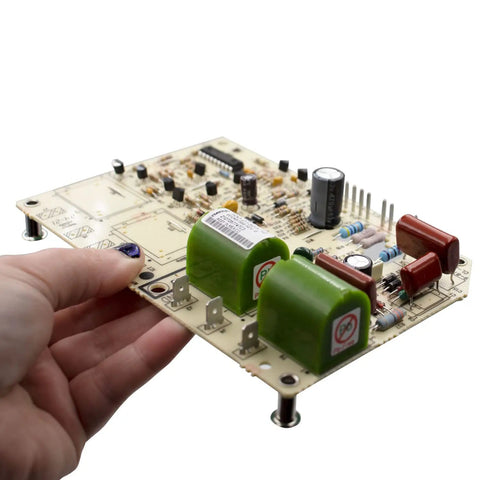 Gas Range Oven Spark Ignition Module Replacement For W10860916 And W10457998 in hand, showing circuit components.