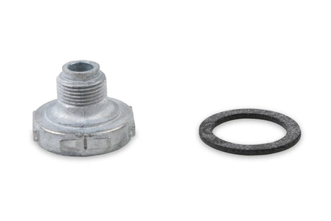 Drop Right In Heavy Duty Aluminum Power Valve Plug For Carburetors with half inch threaded design and rubber gasket.