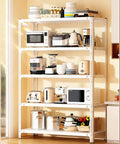 5 Tier Heavy Duty Steel Workhorse Shelving With Adjustable Heights Garage Storage Rack And Rock Solid Wire Shelves For Warehouse Tasks And Tight Spaces Handles Maximum Load Beast Mode Durability displaying various kitchen appliances and cookware.