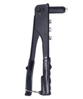 LIYJTK Portable Rivet Gun Set Kit Efficient Hand Tool For Metal And Leather Fastener With Anti-Slip Handle Fits 3/32 1/8 5/32 And 3/16 Inch Nuts Quickly black side view