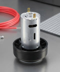 Heavy Duty Micro DC 390 High Speed Electric Motor For Vacuum Cleaner Upgrade with metal housing and wiring for DIY projects.