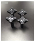 Four Pack M8 Clamping Nuts Screw Replacement Kit Rock Solid Fittings For Soft Serve Ice Cream Machines black floral grip handles.