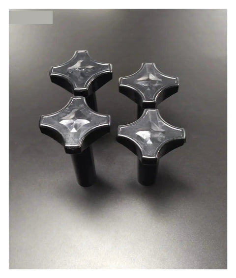 Four Pack M8 Clamping Nuts Screw Replacement Kit Rock Solid Fittings For Soft Serve Ice Cream Machines black floral grip handles.