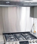 24 By 30 Stainless Steel Backsplash For Kitchen Behind Stove With Screws, premium scratch-resistant 304 stainless steel panel.