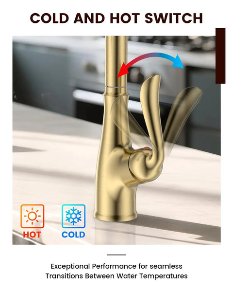 Patented Kitchen Faucet With Pull Down Sprayer And Soap Dispenser, Single Handle, Stainless Steel Brushed Nickel Finish, High Arc Pull Out Design With Deck Plate, Heavy Duty Ceramic Cartridge, 500000 Cycle Tested For Long Lasting Performance