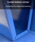 Close-up of Beefy Heavy Duty Spill Containment Platform with Drain and Non Slip Utility Tray's reinforced curled bottom corner.