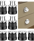 8Pcs Retractable Embedded Spring Knobs Hidden Pulls For Doors Tatami Drawers And Cabinets Space Saving Sleek Low Profile Handles In 1.34 Inch Bright Chrome