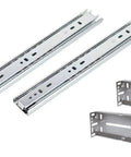 Heavy Duty 3 Pair 16 Inch Full Extension Ball Bearing Side Mount Cabinet Drawer Slides With Rear Brackets Soft Close