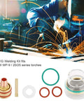 Tig Welding Kit With Glass Cup Torch Collet Argon Arc Accessories Copper Rubber Components Replacement Parts For WP9 And WP20 1.6mm Pro Grade Gear