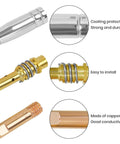 Components of 14AK MIG Welding Gun Kit With 20 Tips 0.039 Inch 1.0mm Contact Tips Nickel Plated Nozzles For Minimal Spatter And Long Lasting Copper