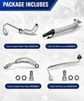 Turbo Oil Line Kit For GM 1.4L Turbo Engines Plug And Play Compatible with package contents view.