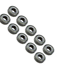 Badass Band Saw Bearings Set Of 10 Includes Guide And Thrust Replacements shown in circular design for smooth, low-drag operation.