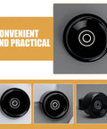 Premium PU Roller Skate Wheels With Bearings Replacement for Indoor Skating on Wood Concrete Tile Surfaces shown in black