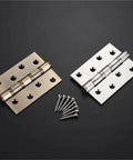 4x5 Inch Door Butt Hinges 304 Stainless Steel Flat Hinges Bronze Finish Heavy Duty Hardware with screws on black surface