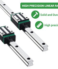 Two Pack HGR25 1000mm Linear Guide Rail Kit With HGH25CA Carriage Blocks shown with durability icons