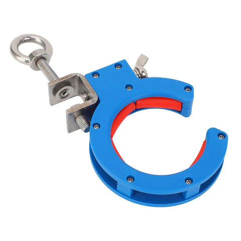 Cable Tray Roller For Wire Pulling And Guide Pulley 65mm Adjustable Clamp Nylon Stainless Steel Bracket With Stable Control For Smooth Routing Inside And Outside Corner Use No Fuss Setup And Snag Resistant, blue clamp
