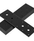 Six Pack Black Flat Mending Plates 8.5 Inch By 2.375 Inch Repair Brackets For 2x Wood Furniture Heavy Duty Carbon Steel With Black Finish Screws Not Included Safe 66 Pound Load Two Hole Options 5mm 11mm