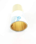 Brass Shim Stock Roll 6 Inch By 100 Inch 0.010 Inch Gauge Model 17415 for DIY metalworking, view of roll end.