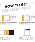 Instructions for using Three Quarters Inch Square Plastic Hole Plugs For Square Tubing And Fence Posts Black End Caps Snap In Inserts Ten Pack