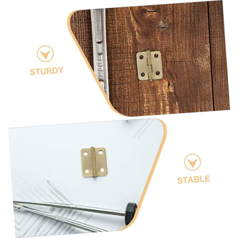 Miniature Iron Hinges For Wooden Jewelry Boxes And DIY Projects, 270 Degree Rotation, Small Cabinet Hinges, Installed