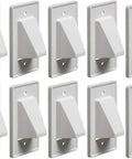 Low Voltage Cable Plate Single Gang Recessed White, 10 Pack, Easy Install, paintable plastic, ideal for home theater wiring