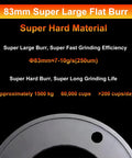 83mm flat burr for espresso coffee grinder, super hard material, designed for fast grinding efficiency, Boost Your Daily Grind Game With This Hardworking Flat Burr Espresso Coffee Bean Grinder Packing Slick Digital Timers And Tight Fineness Tweaks For Zero Hassle Home Or Shop Brewing.