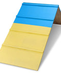 A Frame Dog Agility Ramp For Backyard Training Dope Outdoor Jumping Gear 83.5 By 23.6 Inches in blue and yellow wood