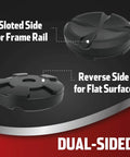 Universal Large Floor Jack Rubber Pads Set For Pinch Welds And Side Frame Rails Puck Style Rail Protectors dual-sided view