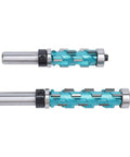 Heavy Duty Trim Spiral Router Bit 3 4 Inch Cutting Diameter With Double Bearings, premium carbide, 1/2 inch shank.