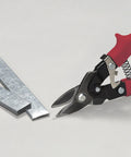 Max2000 Bulldog Aviation Snip With Red Grip For Precision Notching And Trimming In Heavy Metal And Layered Materials on display