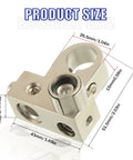 Solid Brass Battery Terminals For Car Audio Upgrades equipped for top or side placement, showing product dimensions.