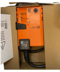 High Speed Damper Actuator Gm24a Sr Electric Actuator in sealed packaging, orange housing with connectors for HVAC applications.