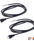 2 Pack 6 Foot 18AWG Power Tool Cord Replacement With 2 Prong Polarized Plug 110V 300V AC Pigtail For Drills Sanders Chop Saws Grinders Vacuums Miter Saws Appliances Motors And Other Power Tools Pro Grade Heavy Duty VW1 105C Rated