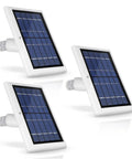 Wyze Cam Outdoor Solar Panel 3 Pack White, 2W 5V Charging Keeps Your Outdoor Surveillance Camera Going Nonstop, Weatherproof Solar Charger Kit