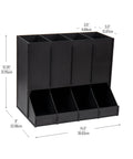 Four Compartment Coffee Pod Dispenser For Breakroom Holds Up To 120 Pods Keeps Your Coffee Station On Point Black Plastic Organizer