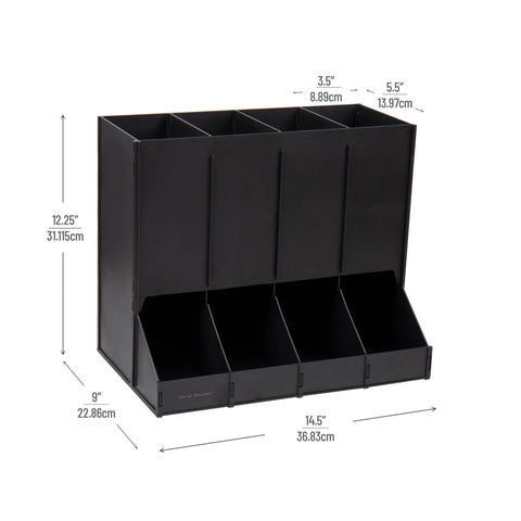 Four Compartment Coffee Pod Dispenser For Breakroom Holds Up To 120 Pods Keeps Your Coffee Station On Point Black Plastic Organizer